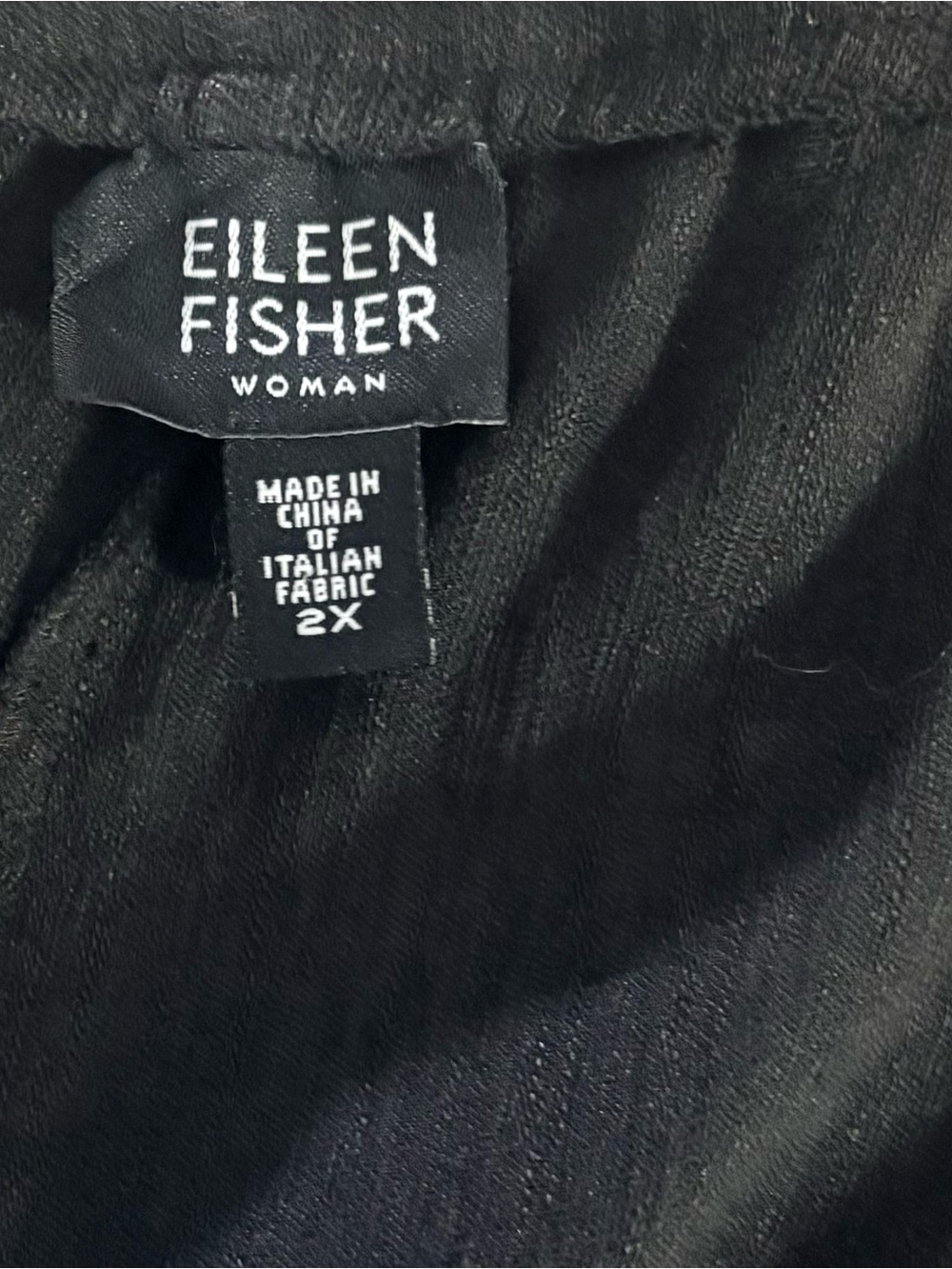 EILEEN FISHER Black Wide-Leg Cropped Pants 2X - Picture 5 of 5